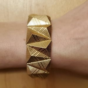 Golden Geometric Modern Stretchy Bracelet